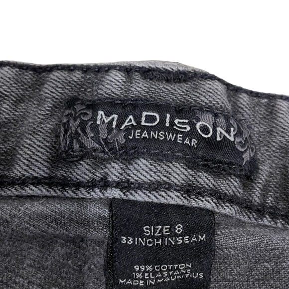 Madison Jeanswear Skinny Grunge Punk Distressed Deconstructed Raw Denim Jeans - Picture 5 of 7